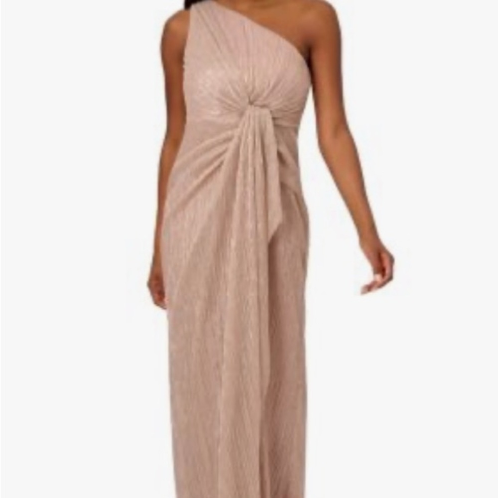 Adrianna Papell Strapless Beige Dress